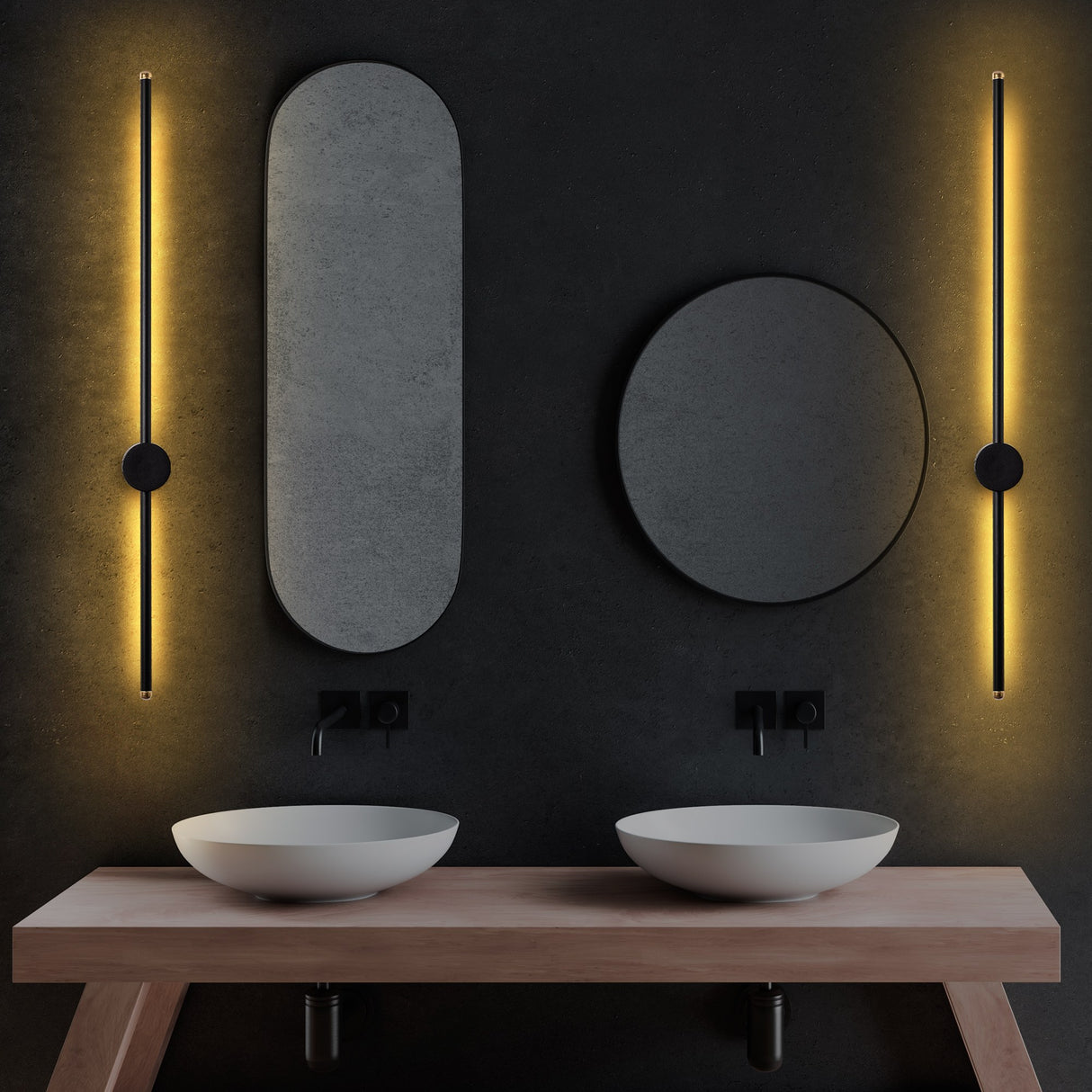 Wandlampen - Wandlamp Zwart Metaal Vortex - Dimehouse