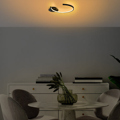 Plafondlampen - Plafondlamp Zwart Metaal Lunaris - Dimehouse