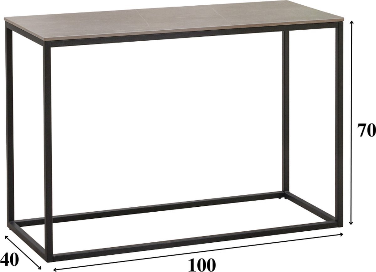Kaptafels - Kaptafel Fien Grijs Marmerlook 100x40 cm - Dimehouse