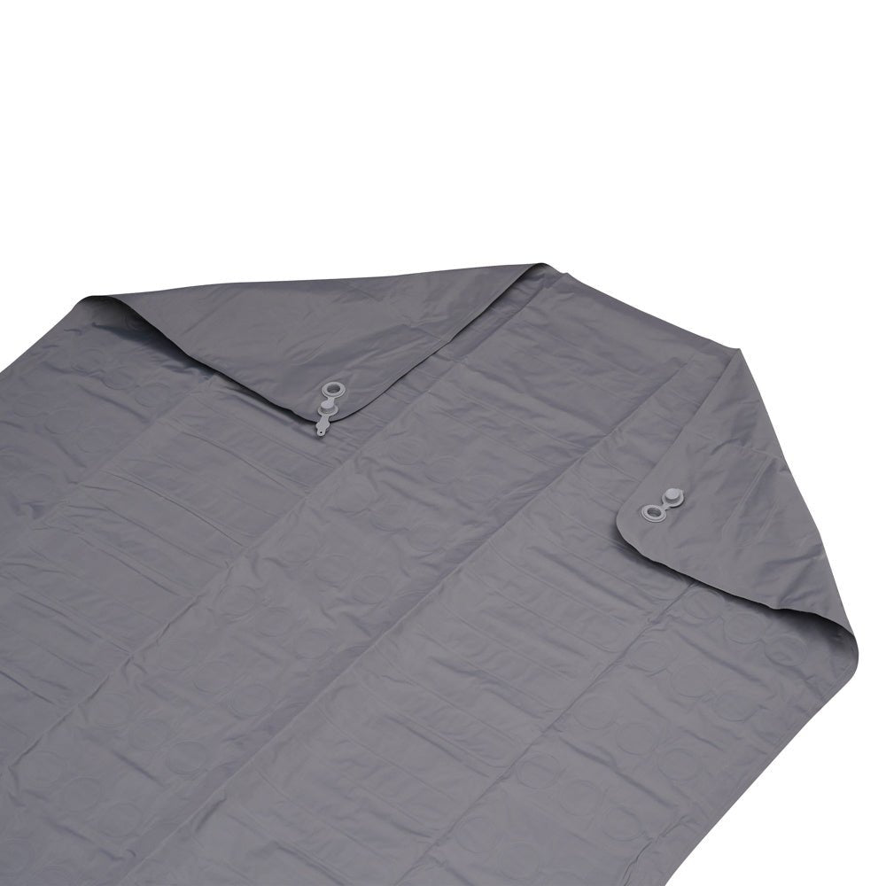 Luftmatratze für 2 Personen mit integriertem Aufblassystem 205x140x10 cm Dimehouse Grau LxBxH 33x17x17 Nylon Weißes Fotodetail