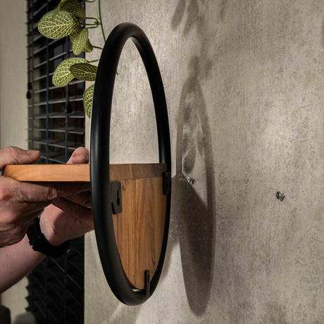 Wandplanken - Wandplank Rond Ø35 Massief Acaciahout set van 3 - Dimehouse