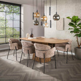 Eettafels - Eettafel Sue 215 cm Mangohout Zand - Dimehouse