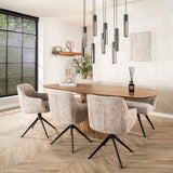 Eettafels - Eettafel Sue 215 cm Mangohout Zand - Dimehouse
