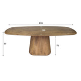 Eettafels - Eettafel Sue 215 cm Mangohout Zand - Dimehouse