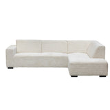 Sofa Gavi DeGeBe Cream Rib Fabric White Foto Vorderansicht