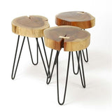 Beistelltisch Arbor DH Interieur Akazie LxBxH 68x38x12 Akazienholz Weiß Foto Vorderansicht