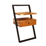 Nachttisch Camila DH Interieur Akazie LxBxH 87x51x21 Akazienholz Weißes Foto diagonale Vorderansicht