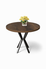Agnes Esstisch Barock schwarz oval 90 cm melaminbeschichtetes Holzkomposit