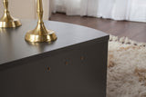 Salontafels - Ronde Salontafel Antraciet Melamine 85 cm Orin - Dimehouse