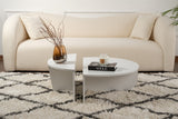 Salontafels - Ronde Salontafel Wit 85 cm Melamine Orin - Dimehouse