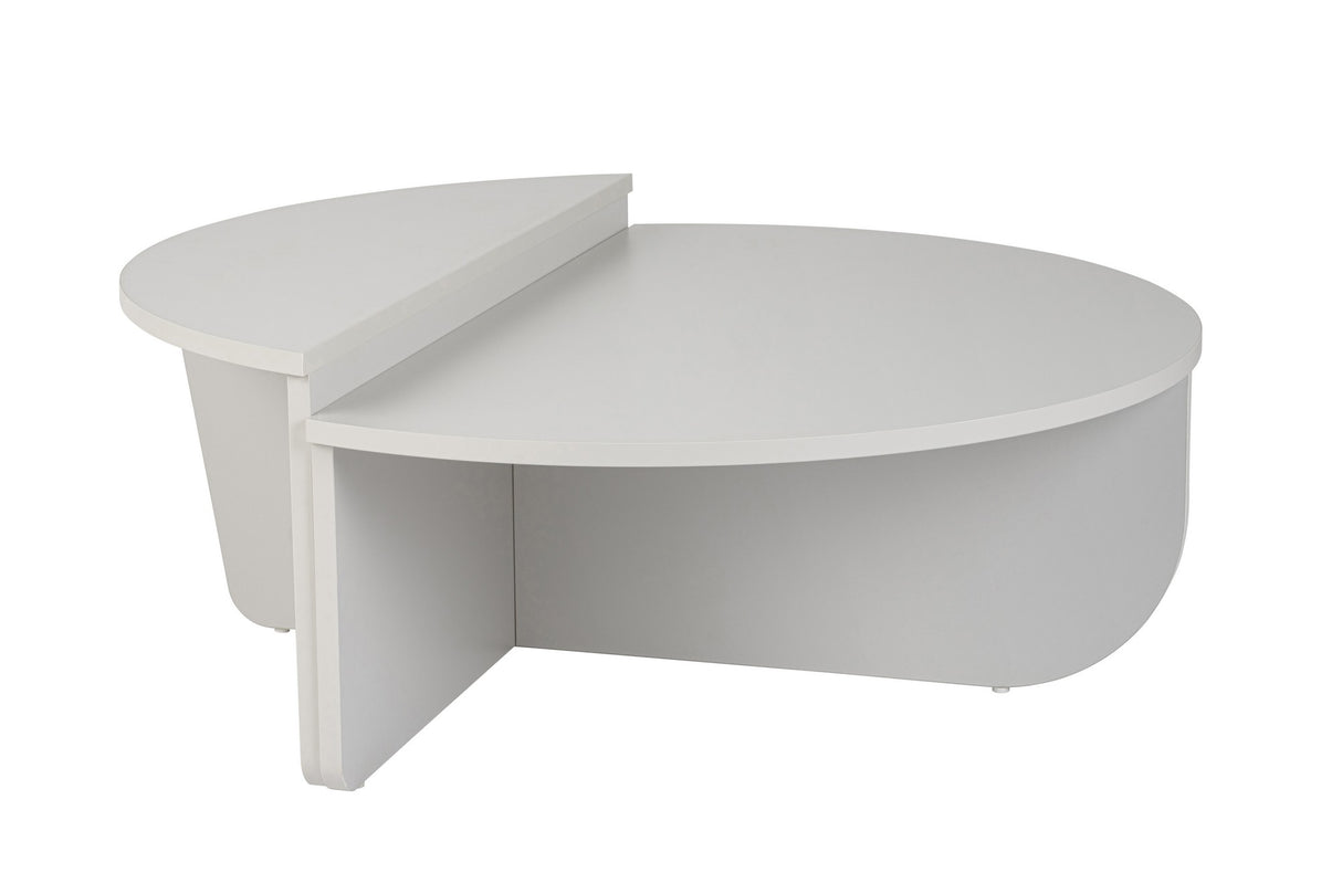 Salontafels - Ronde Salontafel Wit 85 cm Melamine Orin - Dimehouse