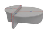 Salontafels - Salontafel Rond 85 cm Naturel Walnoot Melamine Orin - Dimehouse