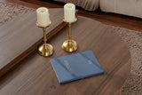 Salontafels - Salontafel Rond 85 cm Naturel Walnoot Melamine Orin - Dimehouse