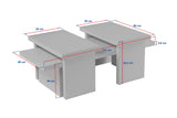Salontafels - Salontafel Wit Melamine Rebellion - Dimehouse