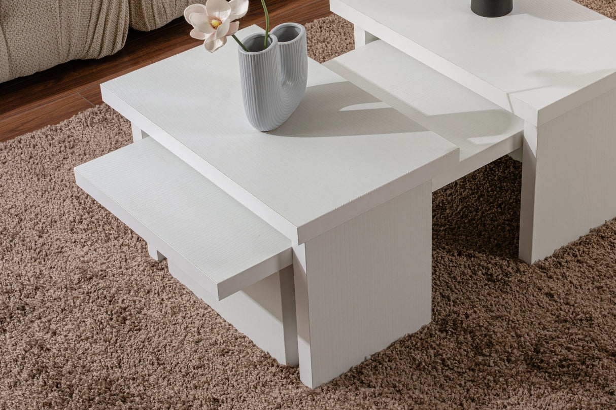 Salontafels - Salontafel Wit Melamine Rebellion - Dimehouse