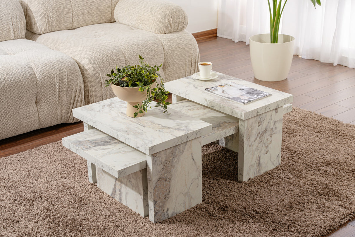 Salontafels - Salontafel Marmerlook Melamine Rebellion - Dimehouse