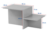 Salontafels - Salontafel Grenen Melamine - 80 x 40 cm - Eterna - Dimehouse