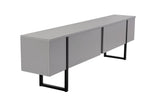 TV Meubels - TV Meubel Grijs Melamine Zwart Frame Blitz 50x180x29,5 cm - Dimehouse