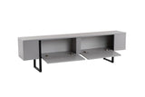 TV Meubels - TV Meubel Grijs Melamine Zwart Frame Blitz 50x180x29,5 cm - Dimehouse