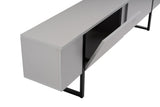 TV Meubels - TV Meubel Grijs Melamine Zwart Frame Blitz 50x180x29,5 cm - Dimehouse