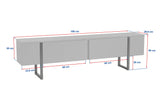 TV Meubels - TV Meubel Wit Melamine Blitz 50x180x29,5 cm - Dimehouse