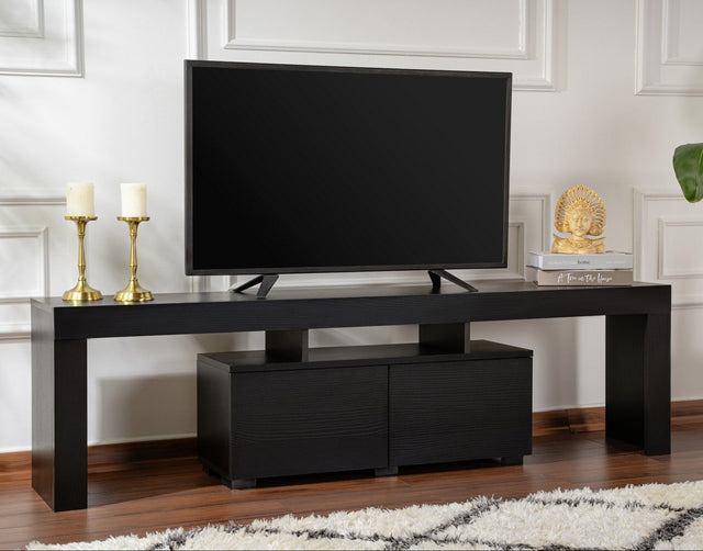 TV Meubels - TV Meubel Zwart Melamine Vertex 50x180x31,3 cm - Dimehouse