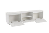 TV Meubels - TV Meubel Vanguard Naturel Wit Melamine 160x42x29,5 cm - Dimehouse