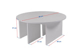 Salontafels - Ronde Salontafel Moari Zwart Melamine 90 cm - Dimehouse