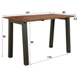 Bartisch Aberdeen DH Interior Akazie LxBxH 153x88x8 Akazienholz Weiß Foto Größenangabe