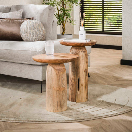 Bijzettafels - Bijzettafel Nova - Massief Acaciahout - 55 cm Hoog - Dimehouse