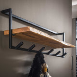 Garderobenständer Dewi DH Interior Akazie LxBxH 104x36x17 Akazienholz Stimmungsvoller Fotoausschnitt