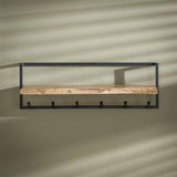 Garderobenständer Dewi DH Interior Akazie LxBxH 104x36x17 Akazienholz Stimmungsvolles Foto Vorderansicht