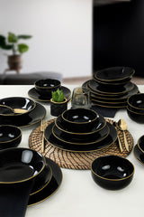 TY040424F650A841600MAET600 Schwarzgold, 100 % KERAMIK-STEINZEUG, 27 cm breit