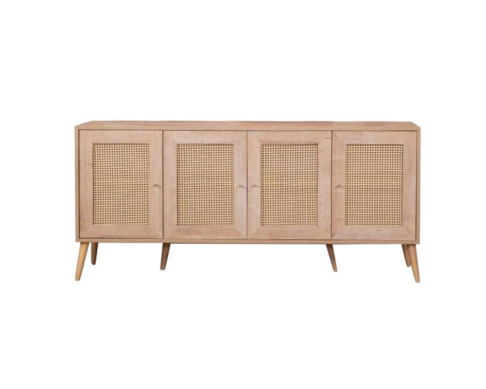 Calvin Aufbewahrungsschrank mit Soft-Close, 180 cm, Eichenoptik, melaminbeschichteter Holzverbundstoff, MDF