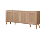 Calvin Aufbewahrungsschrank mit Soft-Close, 180 cm, Eichenoptik, melaminbeschichteter Holzverbundstoff, MDF