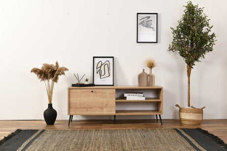 Calvin Kasten Eichenoptik mit Soft-Close 140 cm Melaminbeschichtetes Holzkomposit und MDF