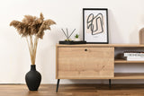 Calvin Kasten Eichenoptik mit Soft-Close 140 cm Melaminbeschichtetes Holzkomposit und MDF