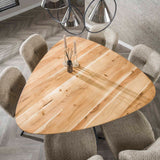 Eettafels - Driehoekige eettafel van massief acaciahout 135 cm - Dimehouse