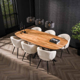Eettafels - Deens Ovale Eettafel Tavon Acaciahout 215x105 cm - Dimehouse