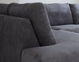Sofa Gabi DeGeBe Anthrazit Stoff Stimmungsvolles Fotodetail