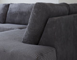 Sofa Gabi DeGeBe Anthrazit Stoff Stimmungsvolles Fotodetail
