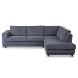 Sofa Gabi DeGeBe Anthrazit Stoff Weiß Foto Vorderansicht