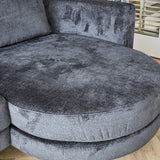 Sofa Bella Dimehouse Anthrazit LxBxH 138x98x55 Stoff Stimmungsvolles Foto-Farbmuster