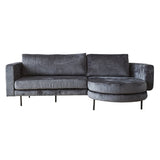 Sofa Bella Dimehouse Anthrazit LxBxH 138x98x55 Stoff Weiß Foto Vorderansicht