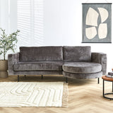 Sofa Bella Dimehouse Grau LxBxH 138x98x55 Stoff Stimmungsvolle Foto-Vorderansicht