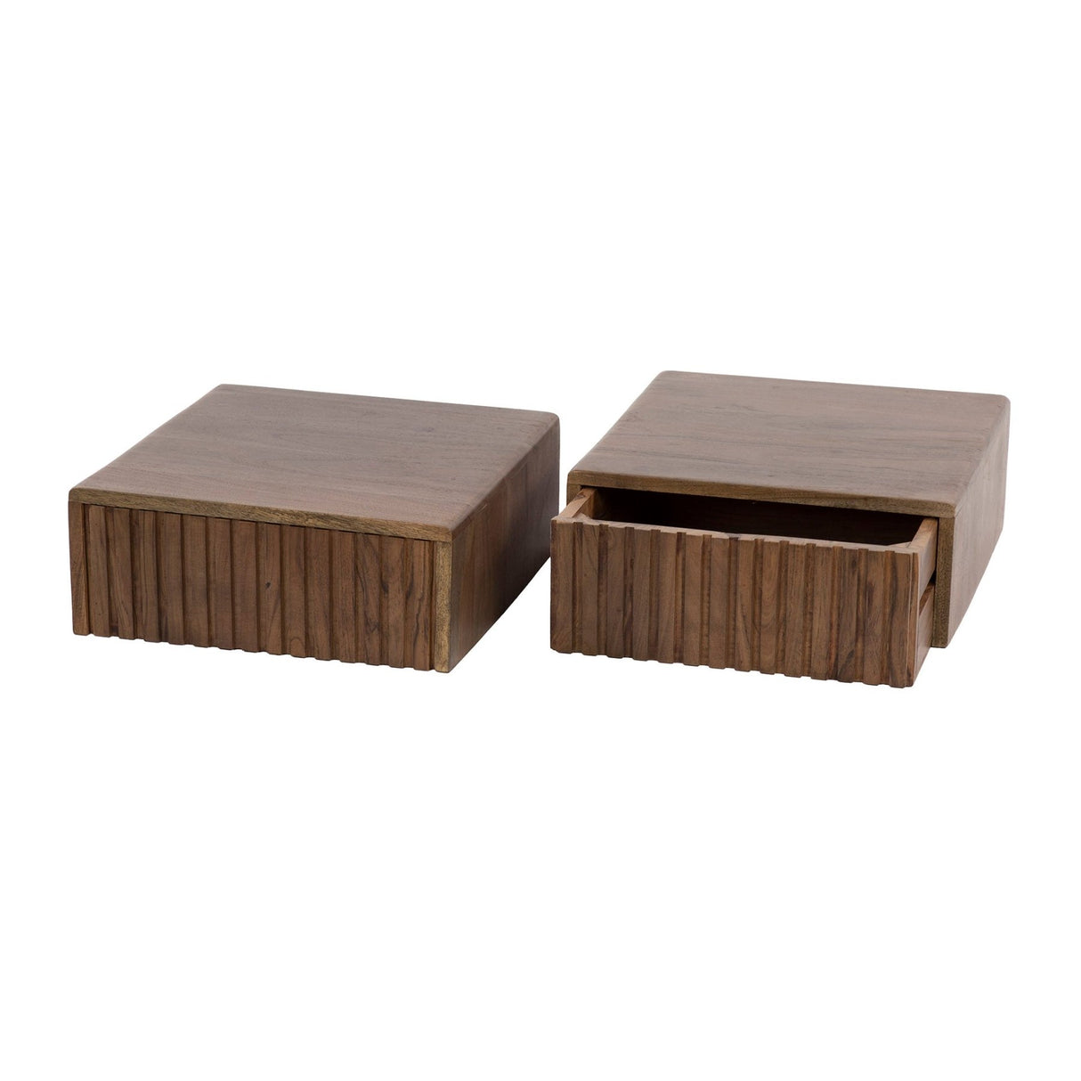 Nachtkastjes - Zwevend Nachtkastje Dex Acaciahout Drift brown 1 lade - Dimehouse