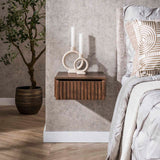 Nachtkastjes - Zwevend Nachtkastje Dex Acaciahout Drift brown 1 lade - Dimehouse