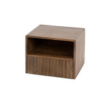Nachtkastjes - Zwevend Nachtkastje Dex Acaciahout Drift Brown 1 Lade Open Vak - Dimehouse