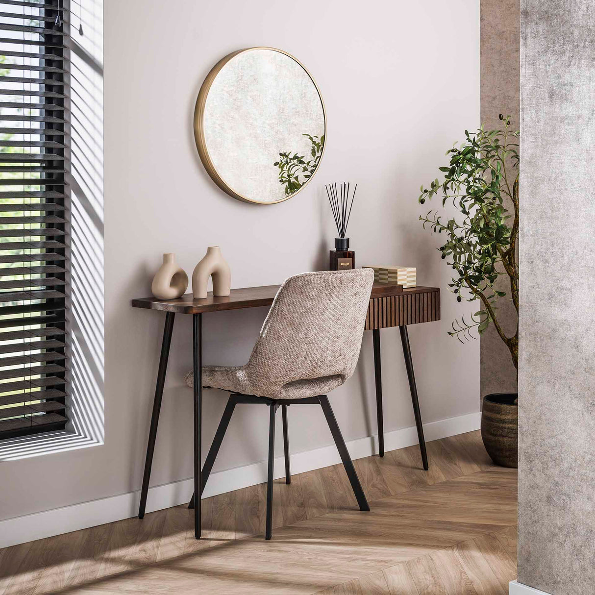 Kaptafels - Kaptafel Elin Massief Acacia Drift Brown 120 cm - Dimehouse