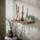 Wandplanken - Wandplank Noa 60 cm Massief Acaciahout Drift Brown - Dimehouse